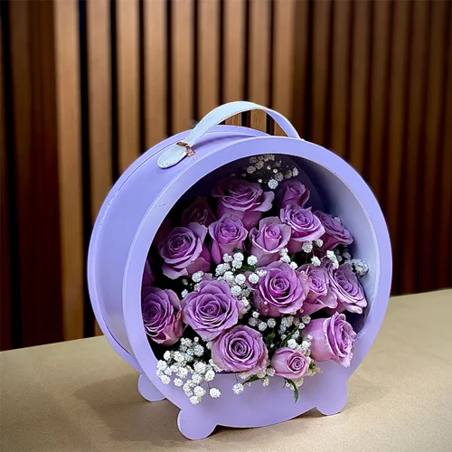 باکس گل تابستانه رز بنفش