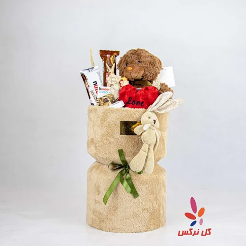 باکس ولنتاین استوانه ای دو تکه (تم: نسکافه ای)